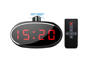 Rotatable Desk Clock Spy Camera with Motion Detection